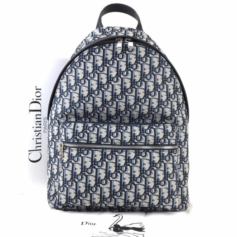Christian Dior canta Rider Oblique sirt cantasi siyah beyaz hakiki deri 42x30 cm