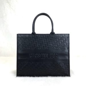 Christian Dior canta Tote Oblique siyah siyah 41x32 cm