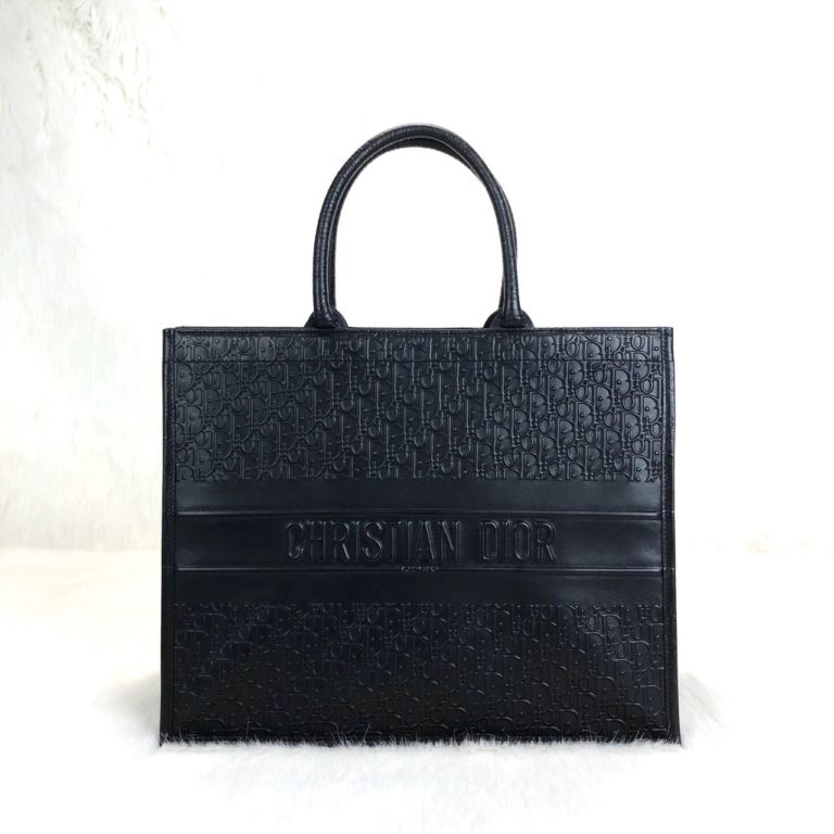 Christian Dior canta Tote Oblique siyah siyah 41x32 cm