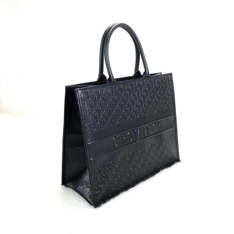 Christian Dior canta Tote Oblique siyah siyah 41x32 cm