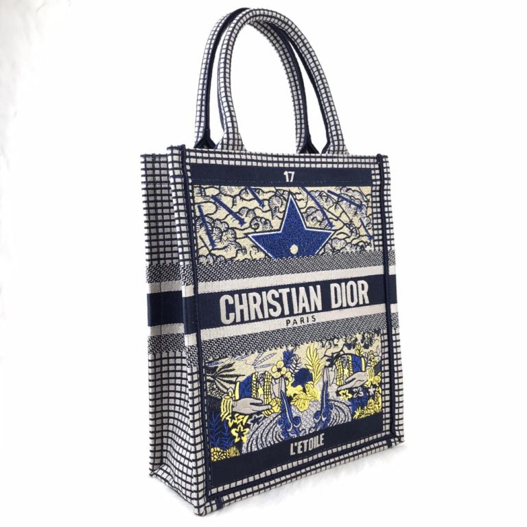 Christian Dior canta Vertical Book Tote full el dokuma 34x27 cm