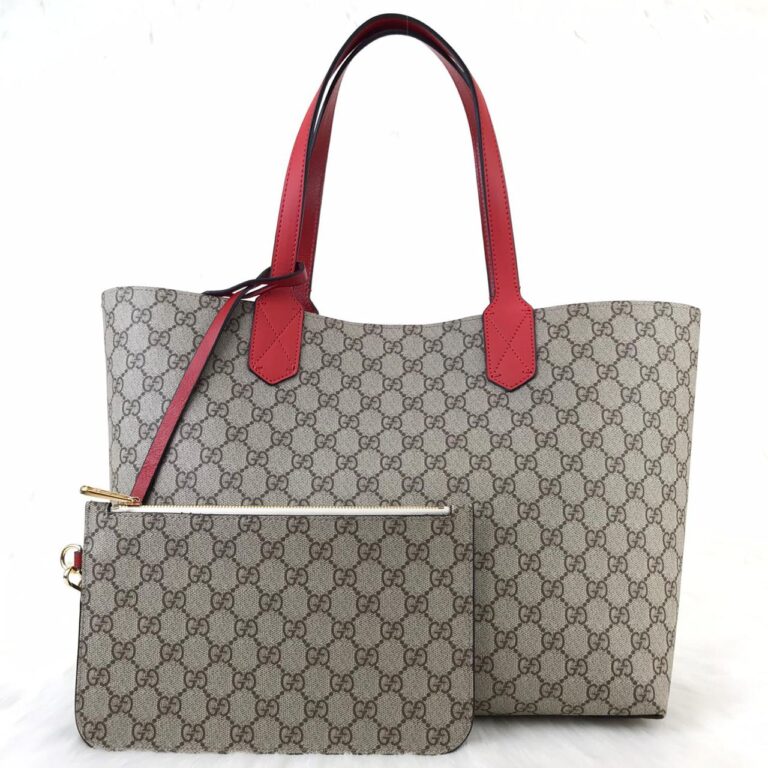 gucci canta supreme kirmizi ic tote cuzdanli 35x30cm