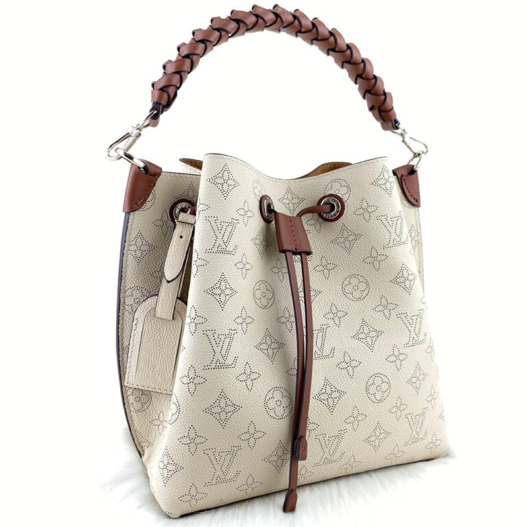 louis vuitton canta maria bucket krem taba aski