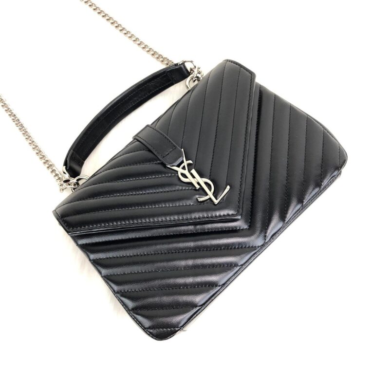yves saint laurent ysl canta medium collage siyah silver 24x17
