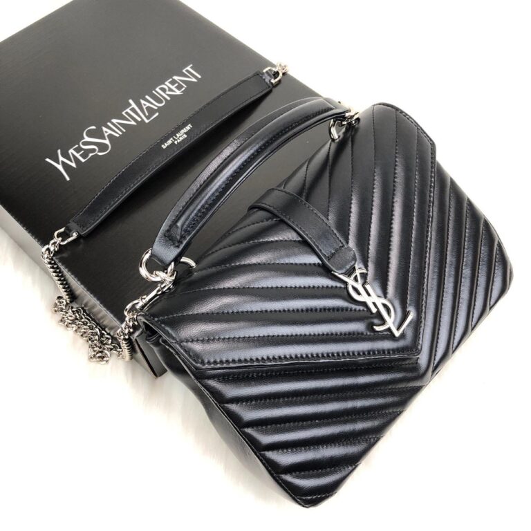 yves saint laurent ysl canta medium collage siyah silver 24x17