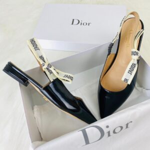 christian dior babet ballerina flat jadior siyah rugan