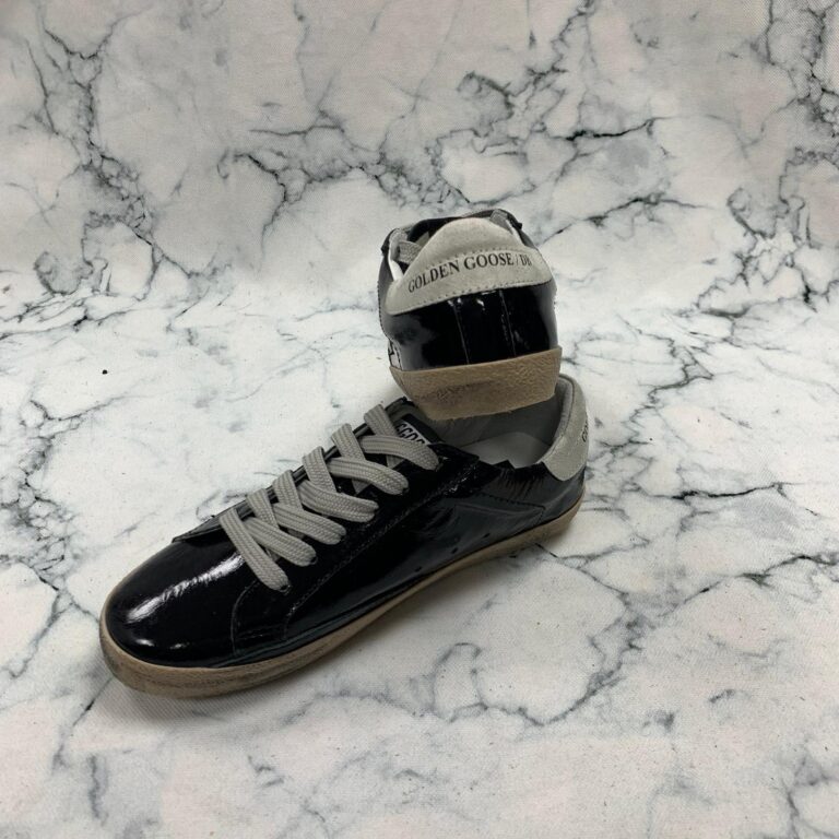 golden goose ayakkabi sneaker superstar siyah rugan