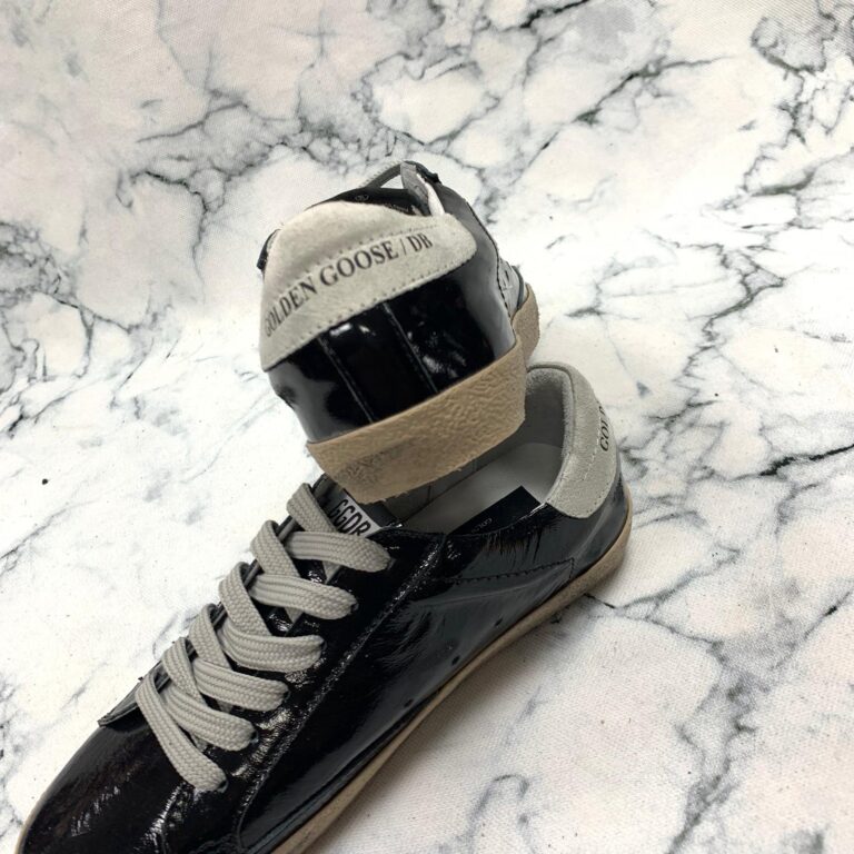 golden goose ayakkabi sneaker superstar siyah rugan