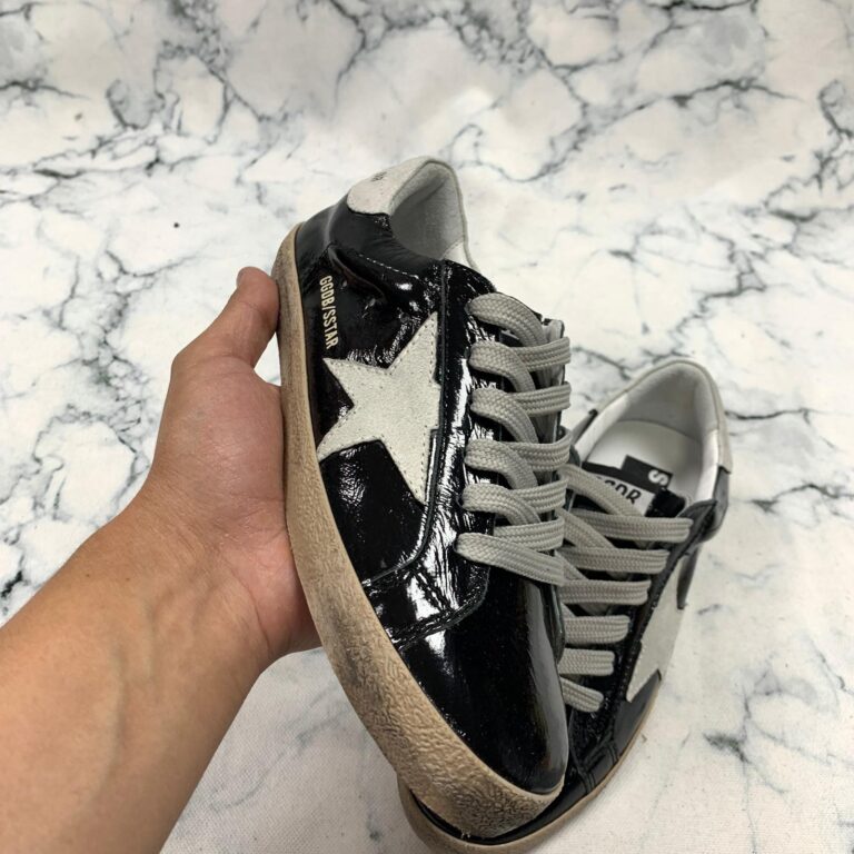 golden goose ayakkabi sneaker superstar siyah rugan