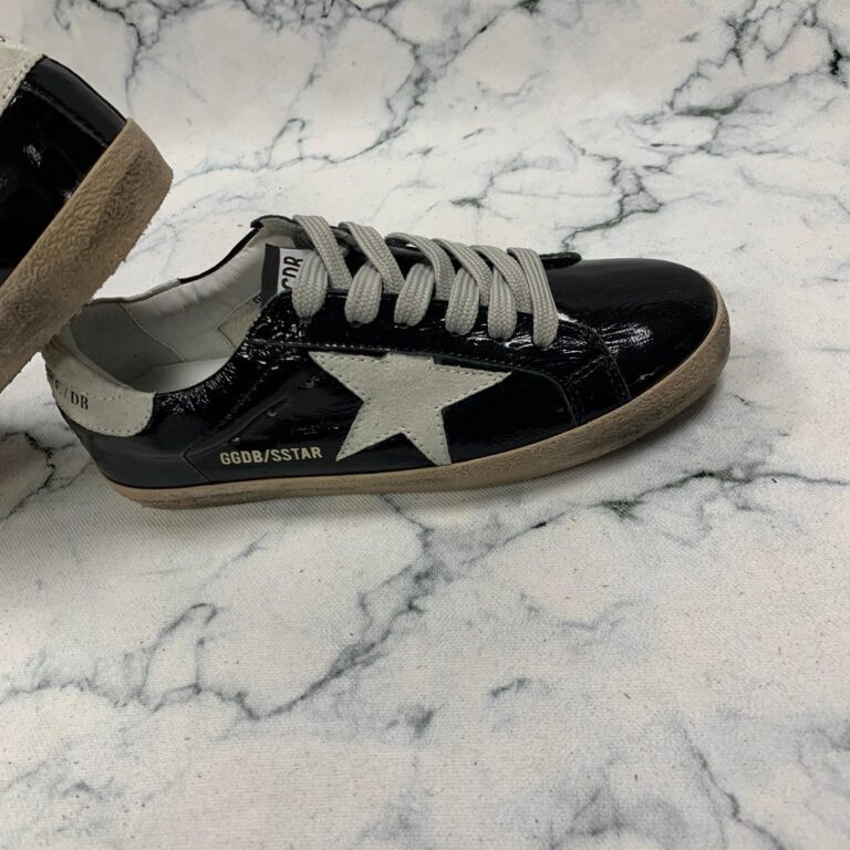 golden goose ayakkabi sneaker superstar siyah rugan