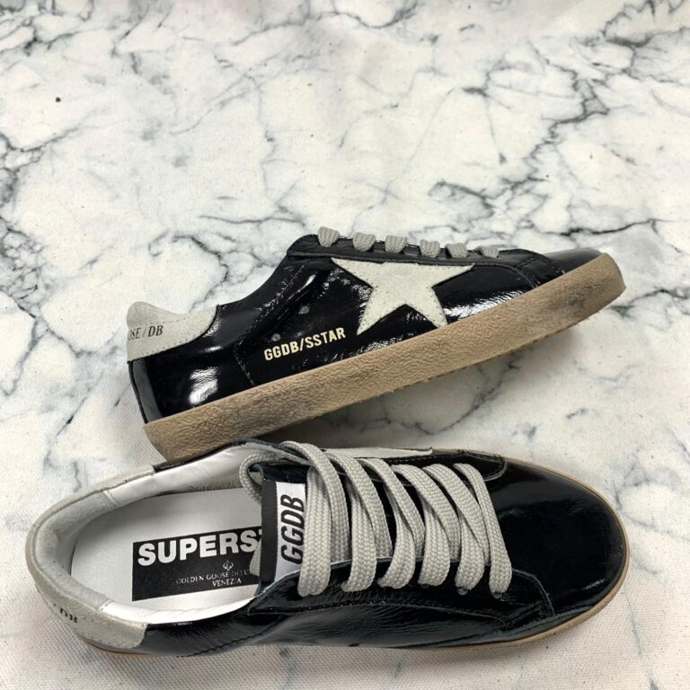 golden goose ayakkabi sneaker superstar siyah rugan