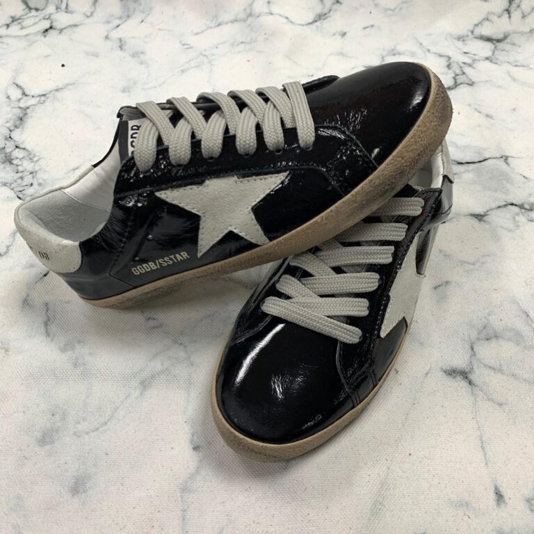 golden goose ayakkabi sneaker superstar siyah rugan
