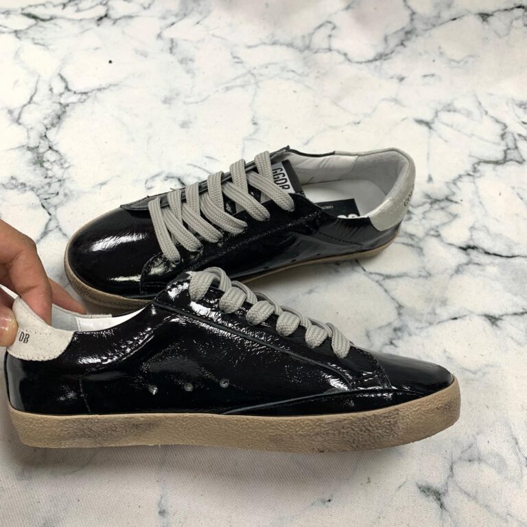 golden goose ayakkabi sneaker superstar siyah rugan