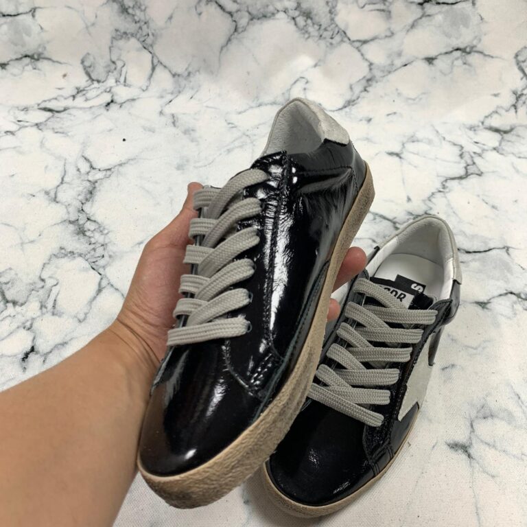 golden goose ayakkabi sneaker superstar siyah rugan