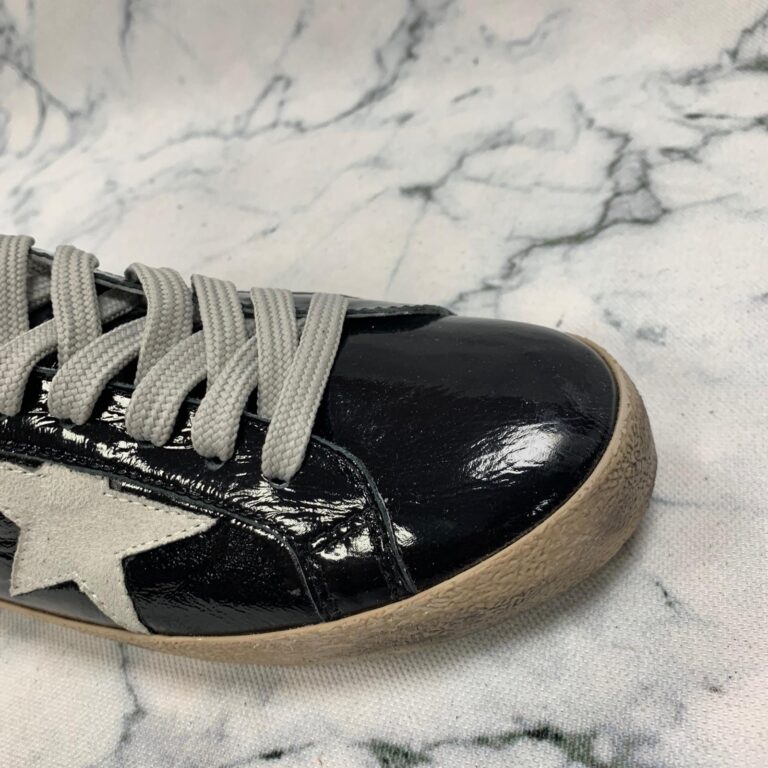 golden goose ayakkabi sneaker superstar siyah rugan