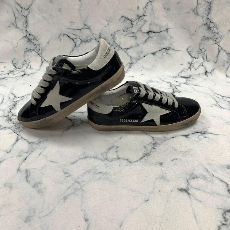 golden goose ayakkabi sneaker superstar siyah rugan
