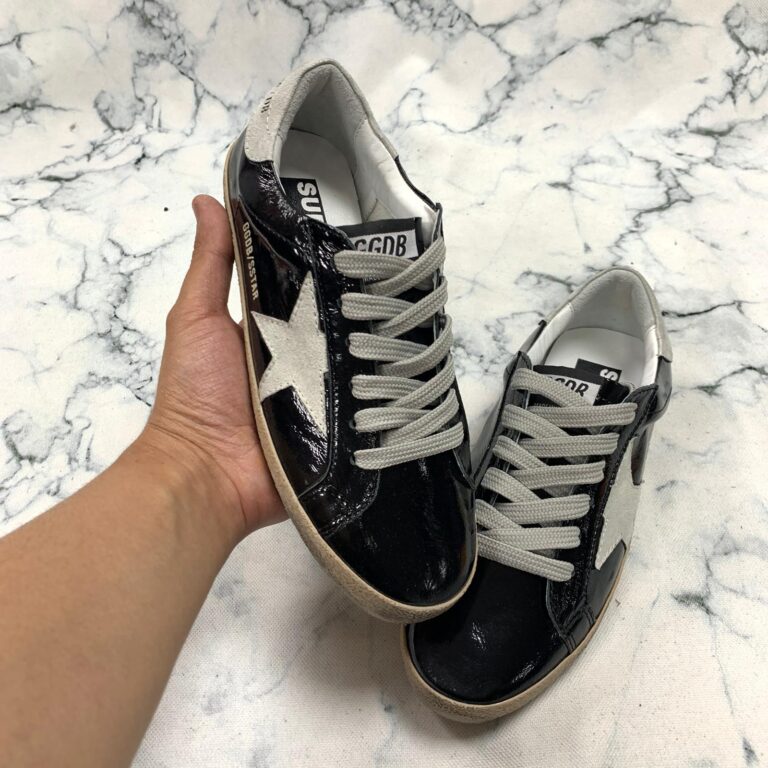 golden goose ayakkabi sneaker superstar siyah rugan