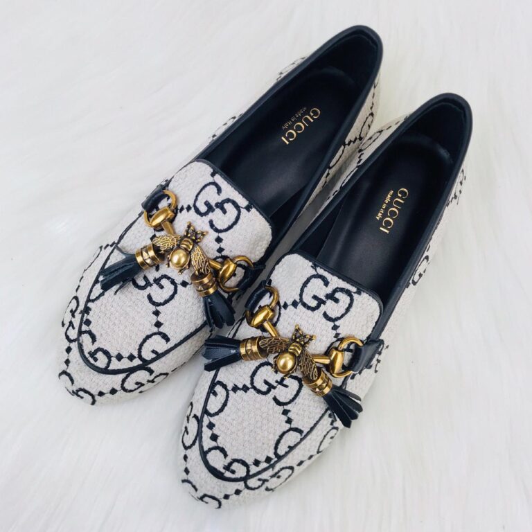 gucci ayakkabi jordaan bee loafer beyaz