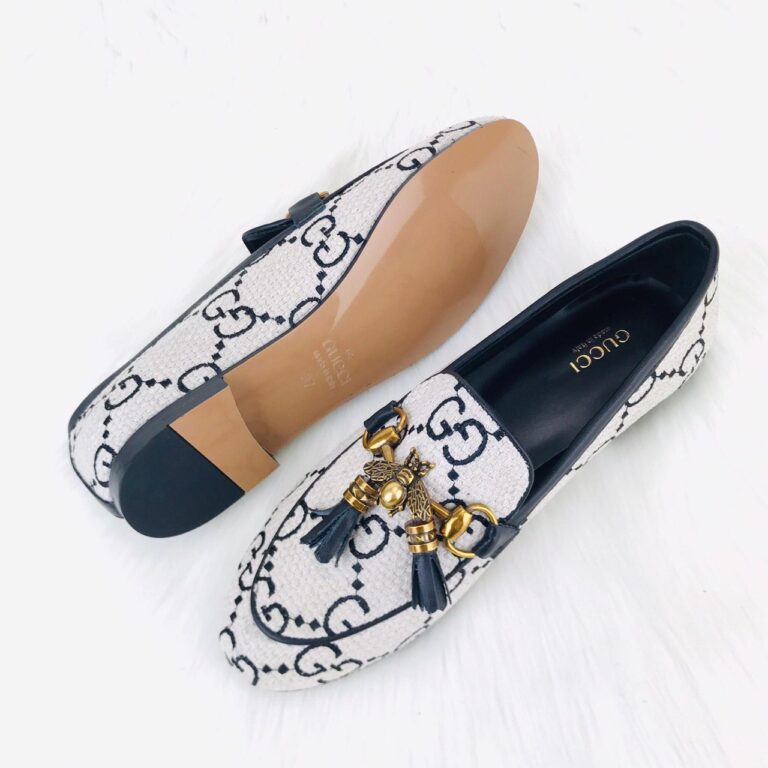 gucci ayakkabi jordaan bee loafer beyaz
