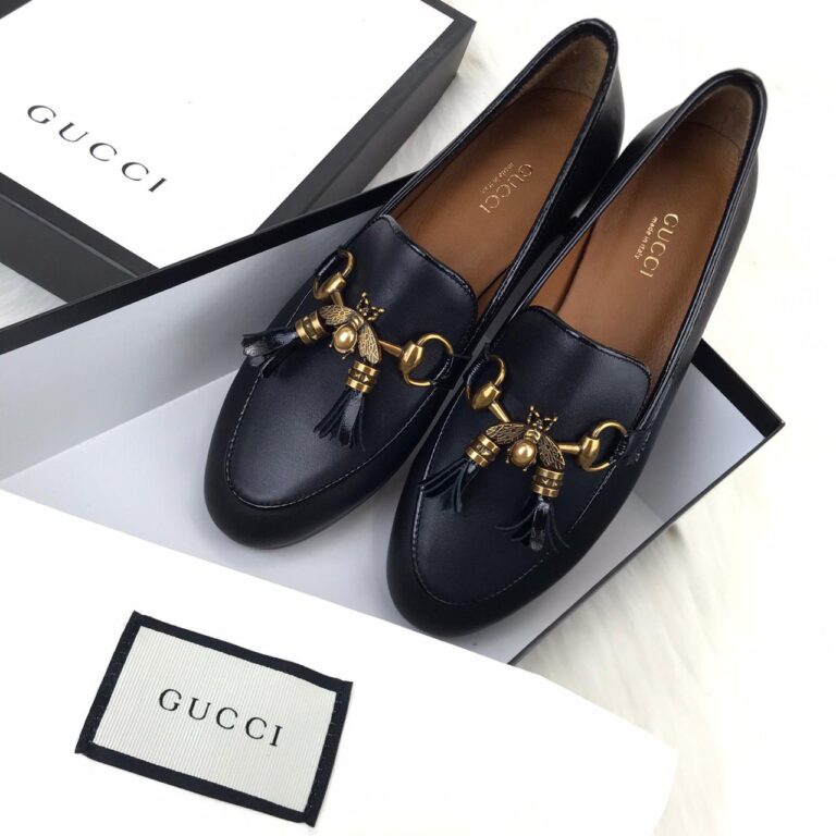 gucci ayakkabi jordaan bee loafer siyah