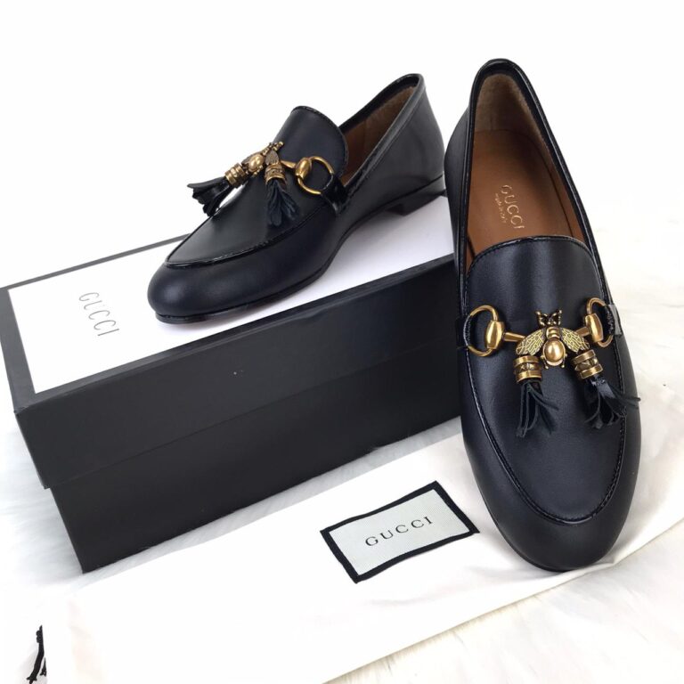 gucci ayakkabi jordaan bee loafer siyah