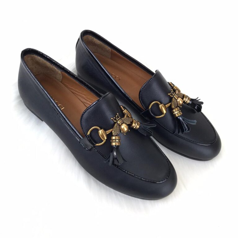 gucci ayakkabi jordaan bee loafer siyah