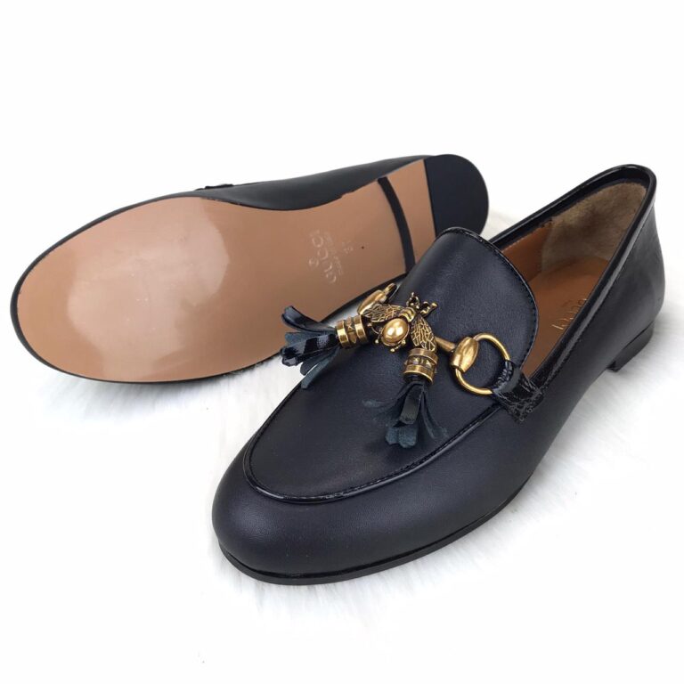 gucci ayakkabi jordaan bee loafer siyah