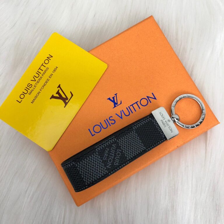 louis vuitton anahtarlik dragonne damier gri