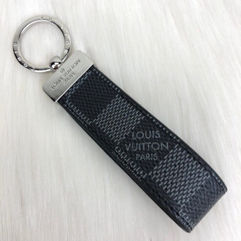 louis vuitton anahtarlik dragonne damier gri
