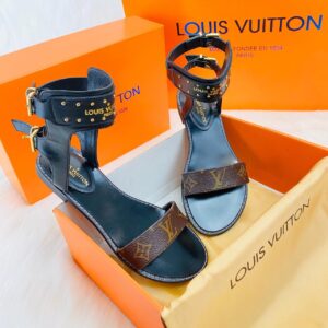 louis vuitton ayakkabi gladiator flat sandalet