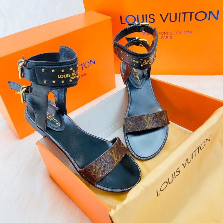 louis vuitton ayakkabi gladiator flat sandalet