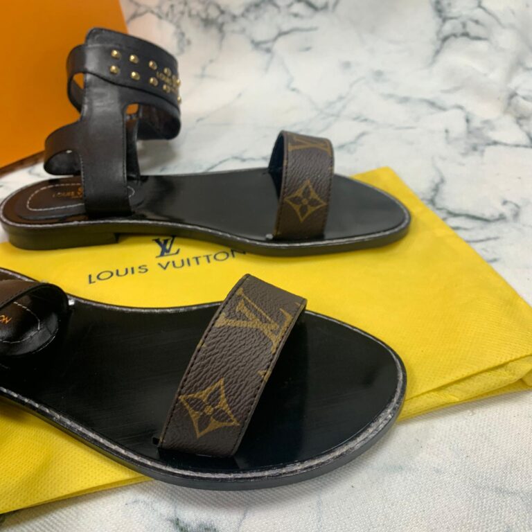 louis vuitton ayakkabi gladiator flat sandalet