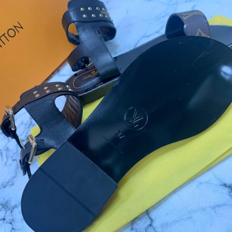 louis vuitton ayakkabi gladiator flat sandalet