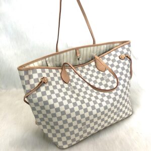 louis vuitton canta beyaz buyuk boy neverfull damier 39x32x19
