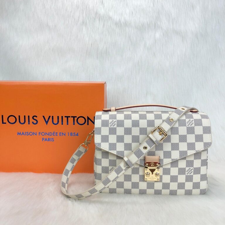 louis vuitton canta beyaz metis damier pochette 25x19cm