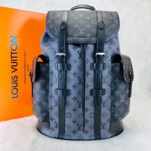 louis vuitton canta christopher backpack sirt siyah gri