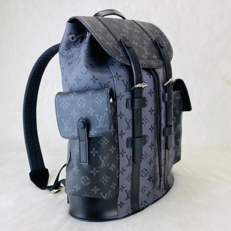 louis vuitton canta christopher backpack sirt siyah gri