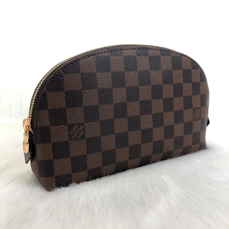 louis vuitton canta damier kahve cosmetic pouch portfoy veya makyaj