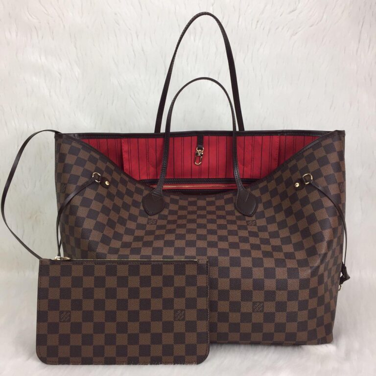 louis vuitton canta kahve buyuk boy neverfull damier 39x32x19