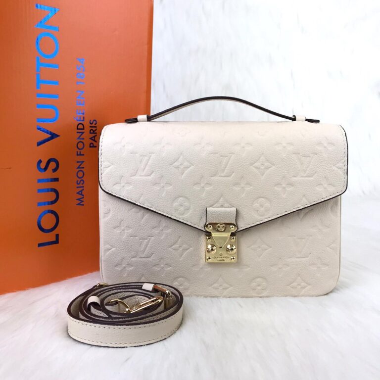 louis vuitton canta krem metis pochette 25x19cm