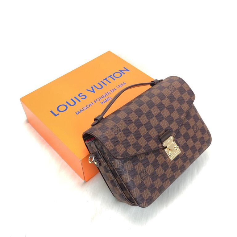 louis vuitton canta metis kahve damier pochette 25x19cm