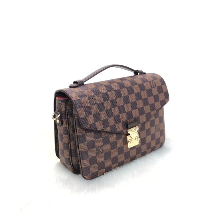 louis vuitton canta metis kahve damier pochette 25x19cm
