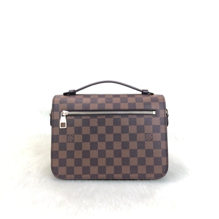 louis vuitton canta metis kahve damier pochette 25x19cm