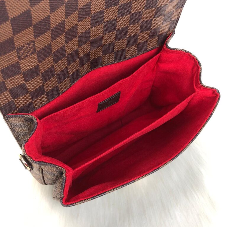 louis vuitton canta metis kahve damier pochette 25x19cm