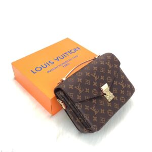 louis vuitton canta metis kahve monogram pochette 25x19cm