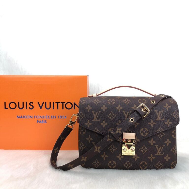 louis vuitton canta metis kahve monogram pochette 25x19cm