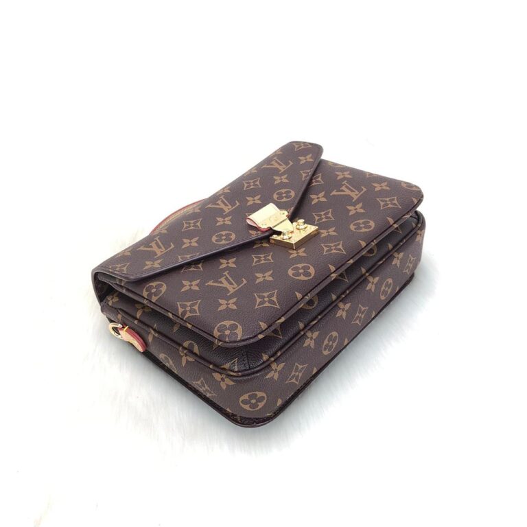 louis vuitton canta metis kahve monogram pochette 25x19cm