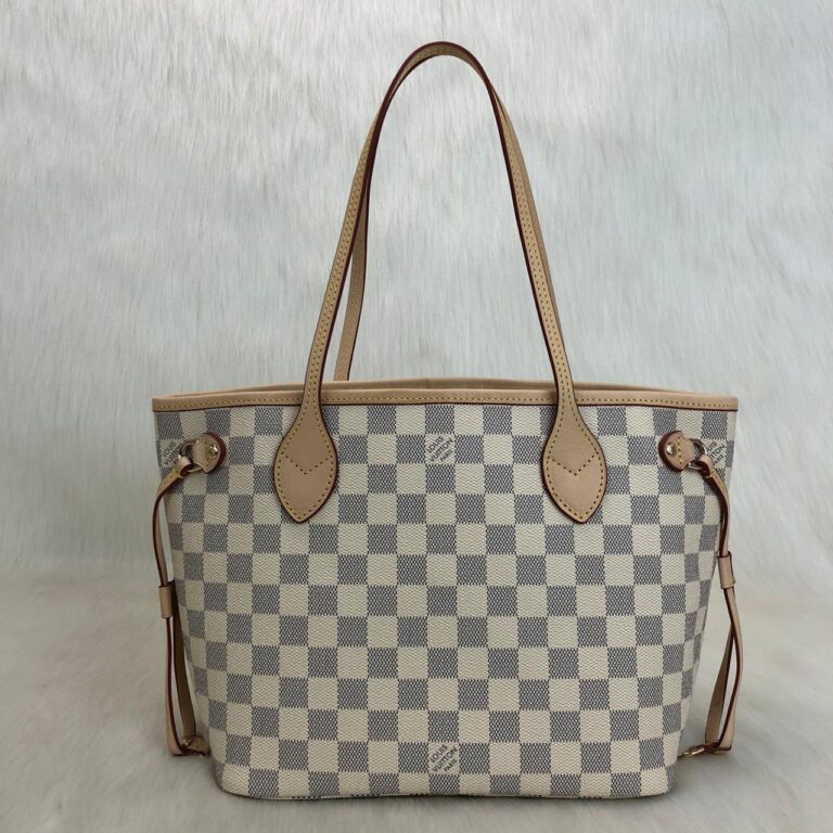 louis vuitton canta neverfull mini boy damier beyaz 29x22x13cm