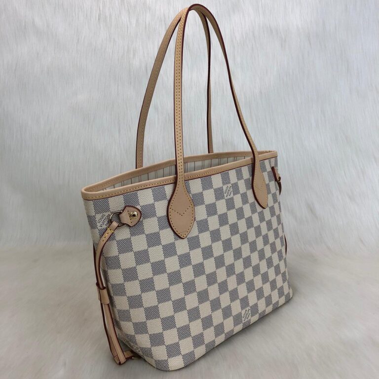 louis vuitton canta neverfull mini boy damier beyaz 29x22x13cm