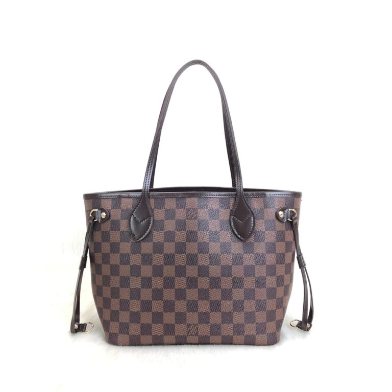 louis vuitton canta neverfull mini boy damier kahve 29x22x13cm
